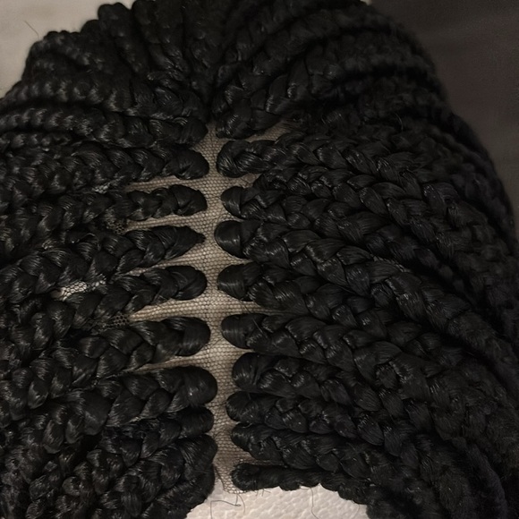 Natural color black Bob box braided wig color 1 - Picture 5 of 11